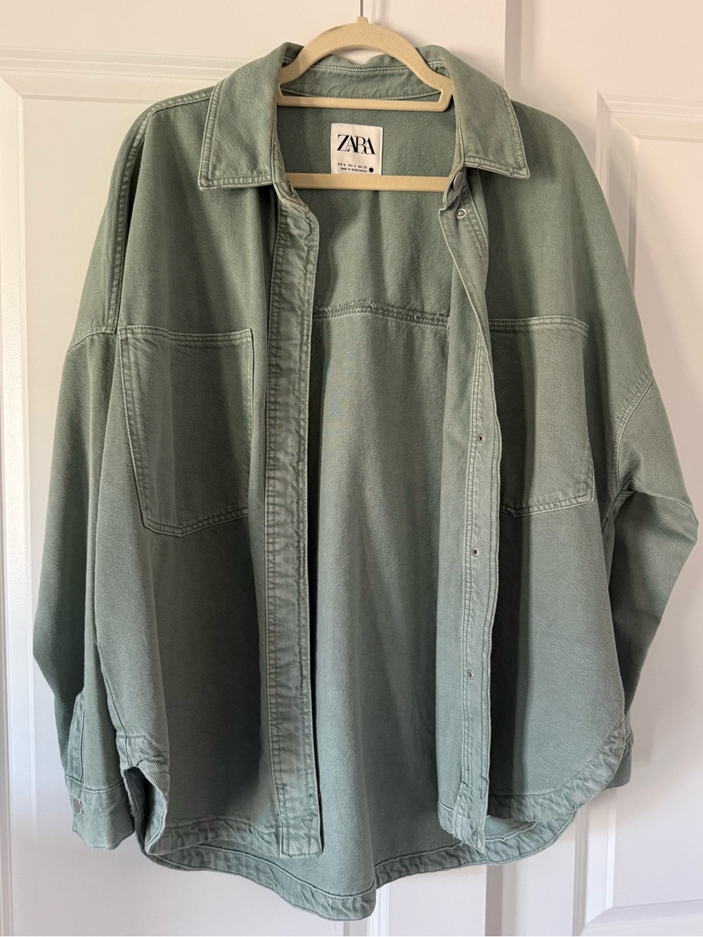 Zara Light Sage Utility Jacket